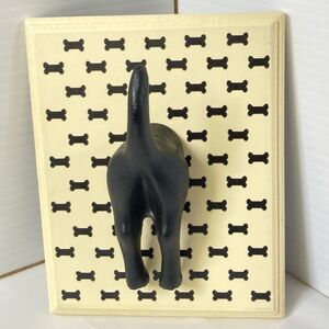 Dog Tail Doggie Rear Bone Biscuits Leash Hanger Wall Hook Plaque 6.5 x 5 inches